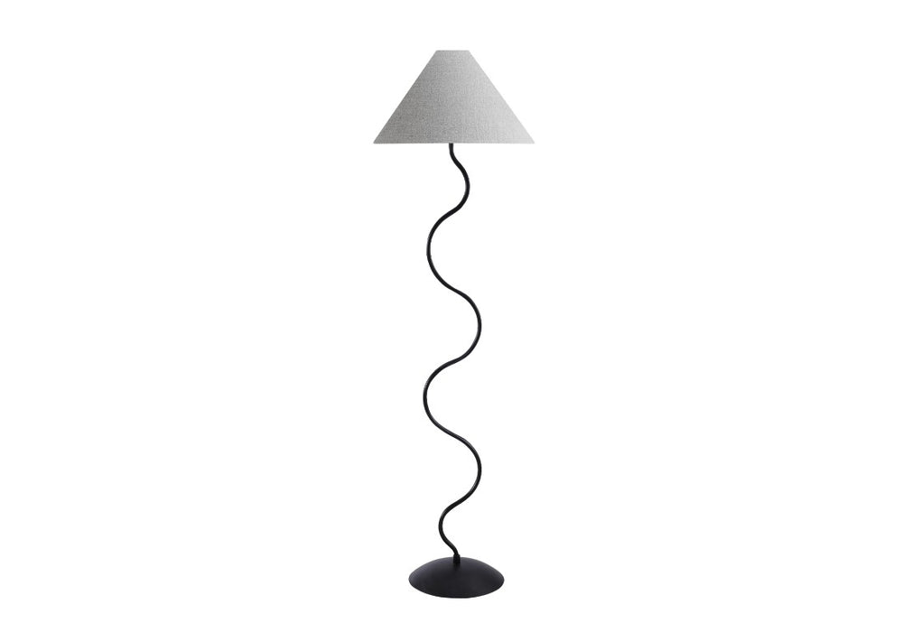 Monarch Specialties Lighting, 64"H Floor Lamp With Curved Metal Base And Ivory Cream Shade For Cozy Ambient Lighting BLACK,GREY I 9627