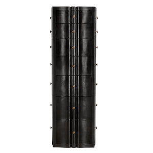 Monolith Solid Mahogany Tower Chest with Brass Pulls and Seven Drawer Artisan Storage