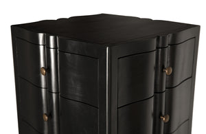 Monolith Solid Mahogany Tower Chest with Brass Pulls and Seven Drawer Artisan Storage