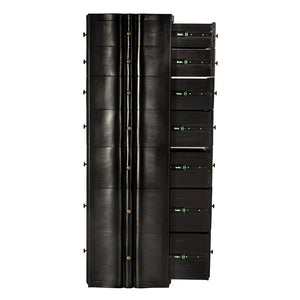 Monolith Solid Mahogany Tower Chest with Brass Pulls and Seven Drawer Artisan Storage