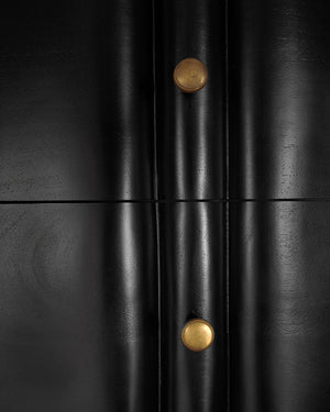 Monolith Solid Mahogany Tower Chest with Brass Pulls and Seven Drawer Artisan Storage