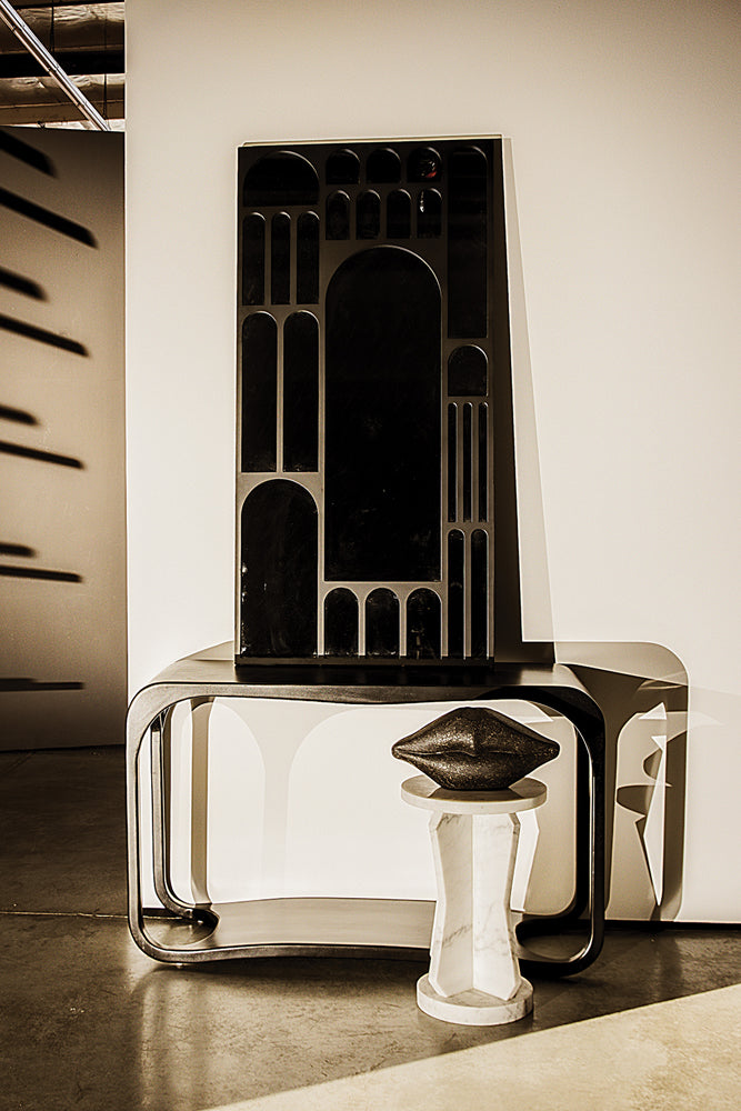 Doorway Arched Full Length Mirror Matte Black Steel Frame Mediterranean Wall Accent