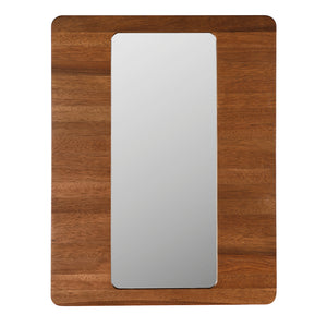 Franklin Tall Wall Mirror with Bold Dark Walnut Frame for Entryway or Living Room