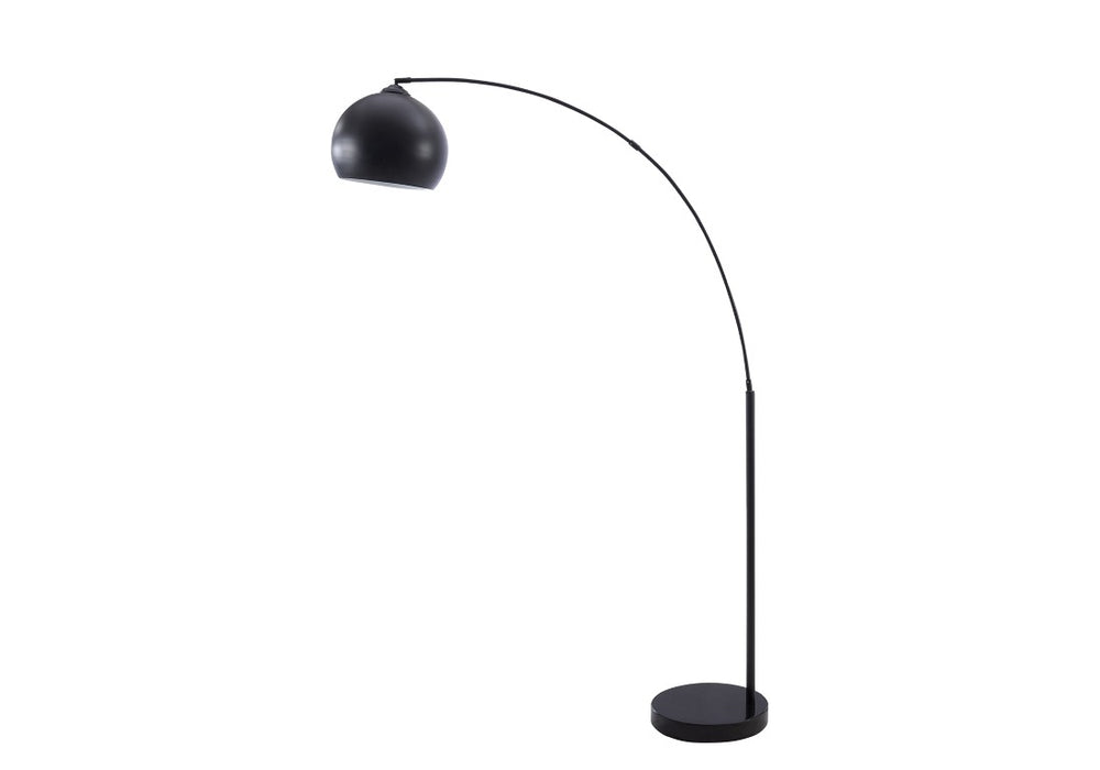 Monarch Specialties Lighting, Sculptural Arc Floor Lamp 74" H Matte Metal Finish Overhead Illumination For Living Rooms BLACK I 9634