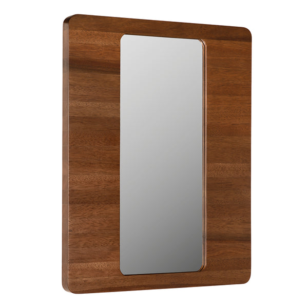 Franklin Tall Wall Mirror with Bold Dark Walnut Frame for Entryway or Living Room