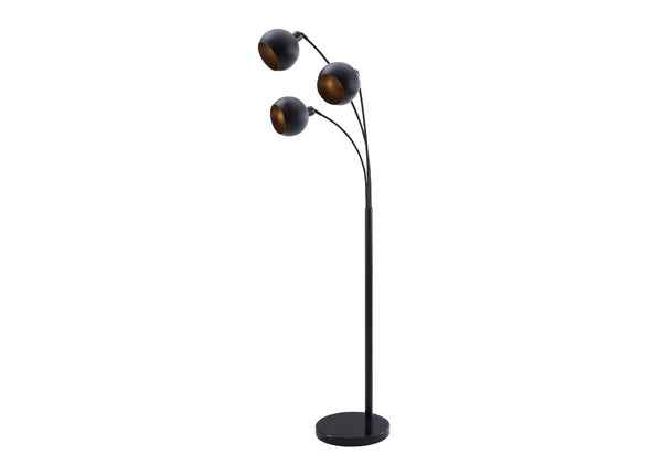 Monarch Specialties Lighting, Sleek Metal Floor Lamp With Marble Base, 71" Tall Adjustable Shade For Reading & Task Lighting BLACK I 9648