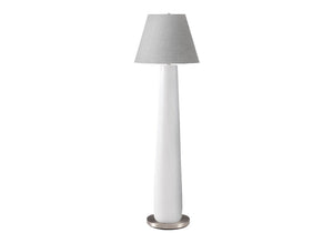 Monarch Specialties Lighting, Sculptural Tapered Resin Floor Lamp 61.5"H With Neutral Fabric Shade For Cozy Ambient Glow WHITE,GREY,SILVER I 9684