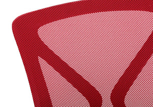 Monarch Specialties Office Ergonomic Mesh Chair With Lumbar Support, Adjustable Height, Tilt, Swivel, Durable Metal Base BLACK,RED I 7357