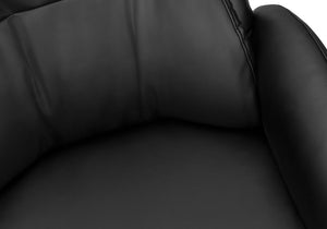 Monarch Specialties Office Executive Chair With High-Back Comfort, Leather-Look Upholstery, Chrome Base, Ergonomic Support BLACK I 7323
