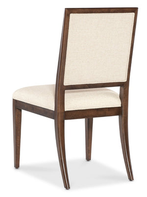 Hooker Furniture Archives Upholstered Side Chair In Classic Walnut With Curate Wheat Performance Fabric, Tailored Elegance 6123-75410-89