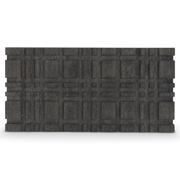 Bernhardt Bernhardt Cowley Cocktail Table — Sculptural Rustic Oak Coffee Table With Geometric Pattern, Tadon Finish 529019