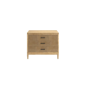A.R.T. Furniture Loft Elegant 3-drawer Bedside Chest In Figured Maple With Grooved Design For Modern Bedrooms Brown Material(S), Poplar,Rubberwood And Figured Maple Veneer 335144-1911