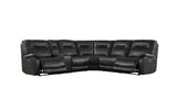 Parker House Parker Living Axel - Ozone 6 Modular Piece Power Reclining Sectional with Power Adjustable Headrests Ozone 83% Polyester, 17% PU (W) MAXE-PACKA(H)-OZO