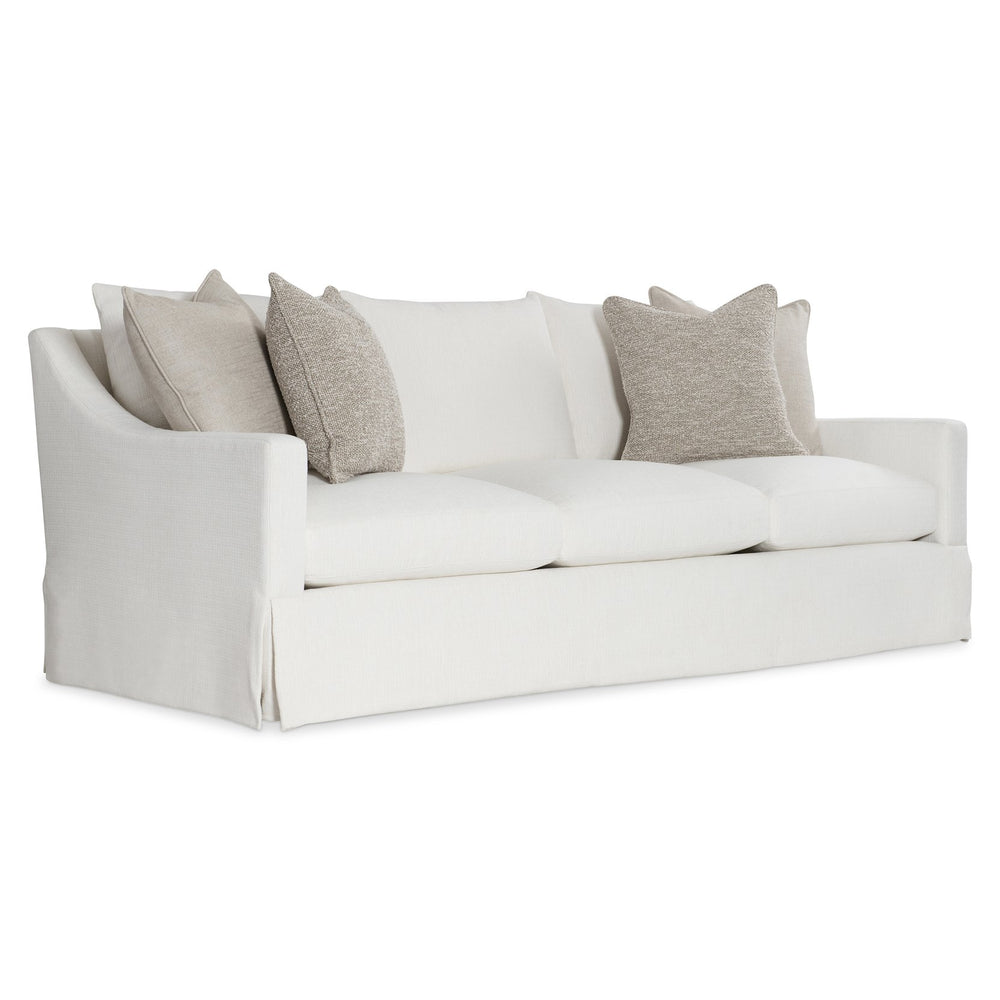 Bernhardt Bernhardt Grace Tailored Fabric Sofa with Down Blend Cushions and Skirted Base P5017D