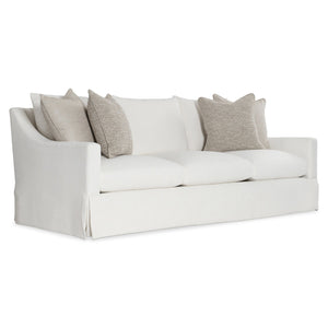 Bernhardt Bernhardt Grace Tailored Fabric Sofa with Down Blend Cushions and Skirted Base P5017D