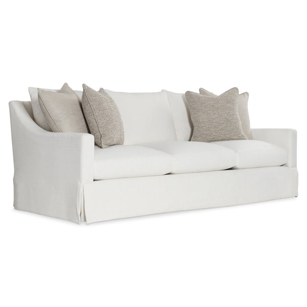 Bernhardt Bernhardt Grace Tailored Fabric Sofa with Down Blend Cushions and Skirted Base P5017D