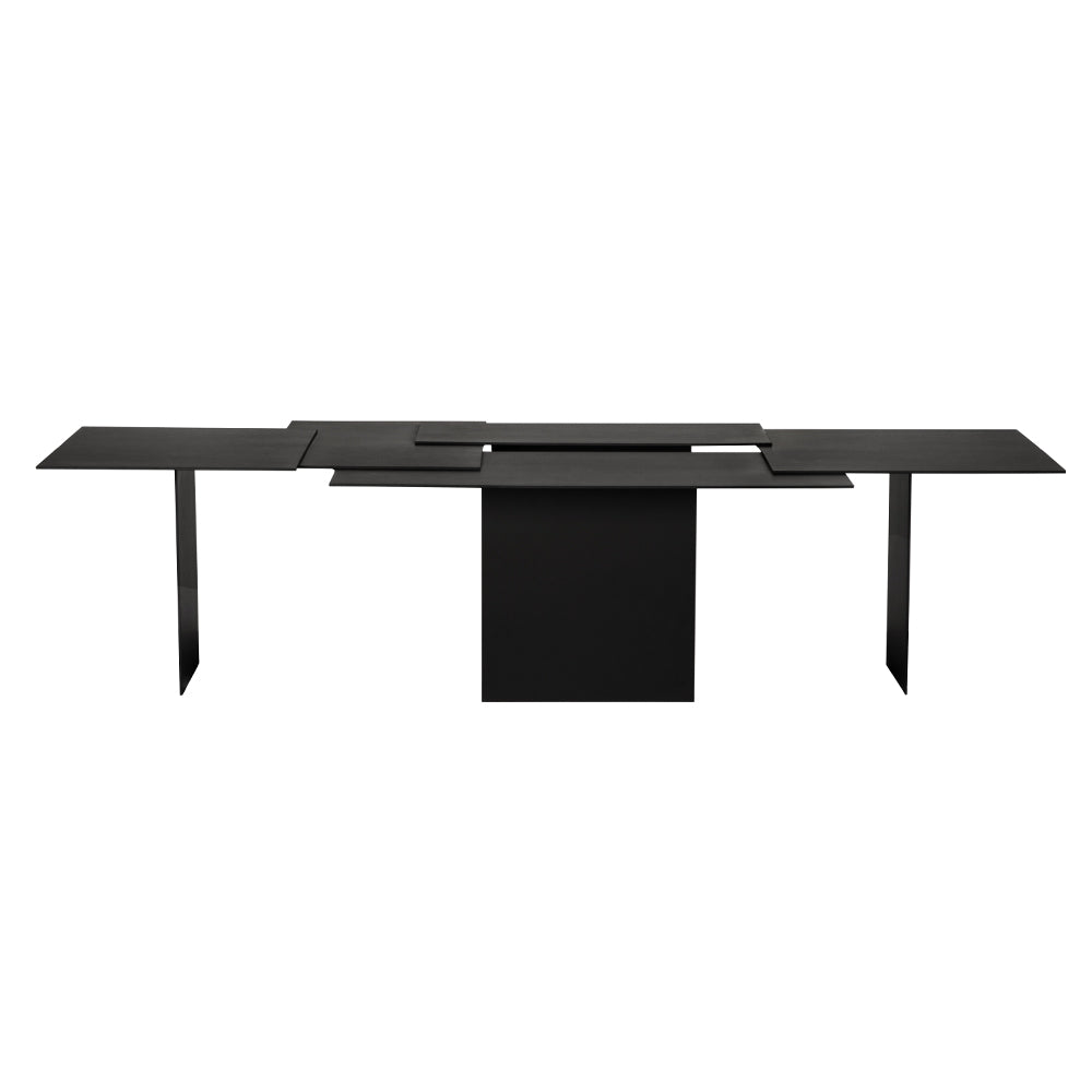 Delphi Matte Black Iron Coffee Table Sculptural Geometric Design for Modern Living Rooms