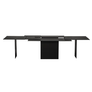 Delphi Matte Black Iron Coffee Table Sculptural Geometric Design for Modern Living Rooms