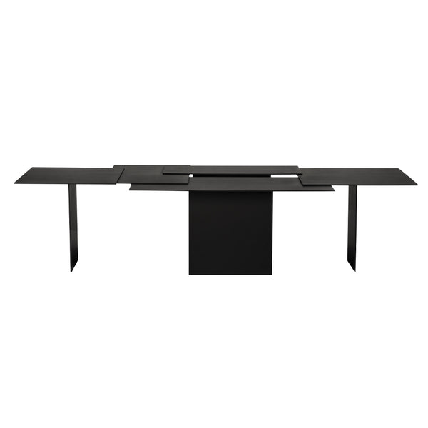 Delphi Matte Black Iron Coffee Table Sculptural Geometric Design for Modern Living Rooms