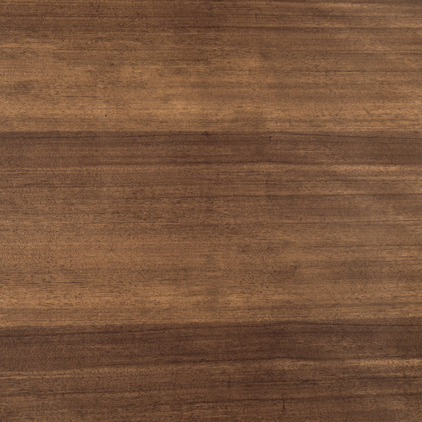 Alexei Walnut Veneer Dining Table with Matte Black Iron Base for Modern Interiors