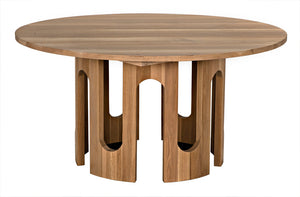 Kirill Solid White Oak Dining Table with Sculptural Base for Modern Interiors