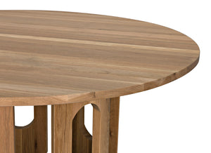 Kirill Solid White Oak Dining Table with Sculptural Base for Modern Interiors