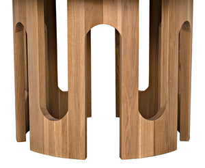 Kirill Solid White Oak Dining Table with Sculptural Base for Modern Interiors