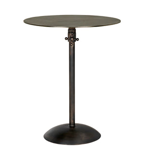 Felix Adjustable Metal Side Table with Gun Finish for Modern Living Spaces