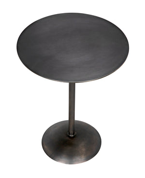 Felix Adjustable Metal Side Table with Gun Finish for Modern Living Spaces