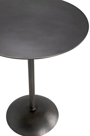 Felix Adjustable Metal Side Table with Gun Finish for Modern Living Spaces