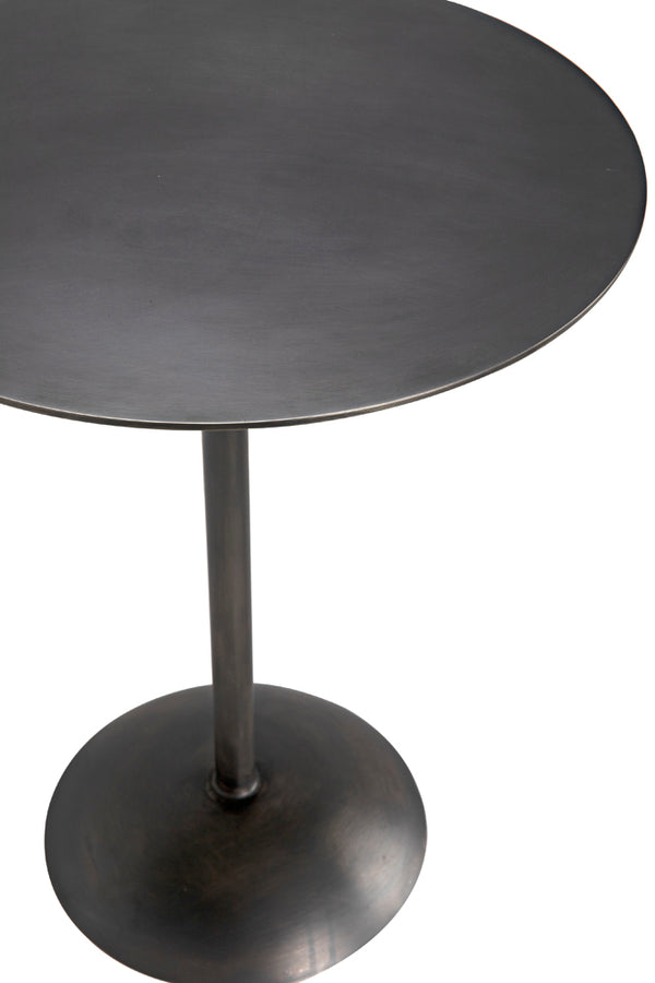 Felix Adjustable Metal Side Table with Gun Finish for Modern Living Spaces