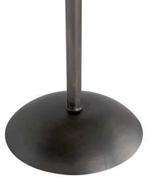 Felix Adjustable Metal Side Table with Gun Finish for Modern Living Spaces