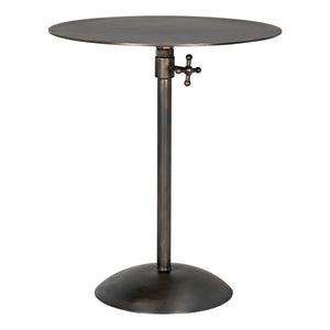 Felix Adjustable Metal Side Table with Gun Finish for Modern Living Spaces