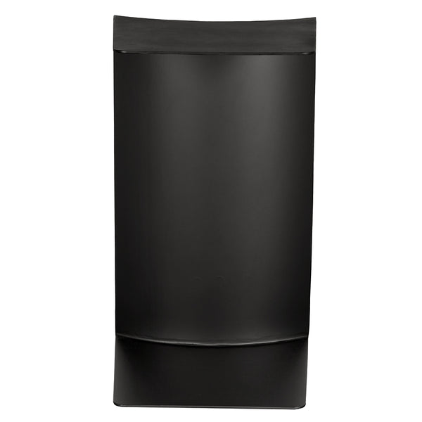 Mulligan Geometric Iron Accent Table with Matte Black Finish for Modern Living Spaces