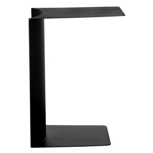 Mulligan Geometric Iron Accent Table with Matte Black Finish for Modern Living Spaces