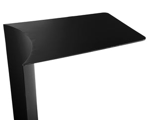 Mulligan Geometric Iron Accent Table with Matte Black Finish for Modern Living Spaces