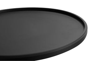 Kurtz Matte Black Pedestal Side Table Sculptural Stem Base for Modern Living Spaces