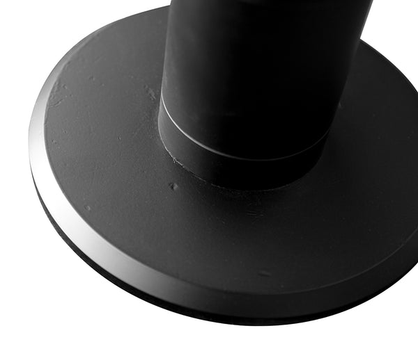 Kurtz Matte Black Pedestal Side Table Sculptural Stem Base for Modern Living Spaces
