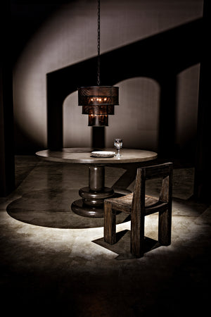 Arena Multi Tier Metal Mesh Pendant Light Industrial Chandelier for Dining and Foyer Spaces