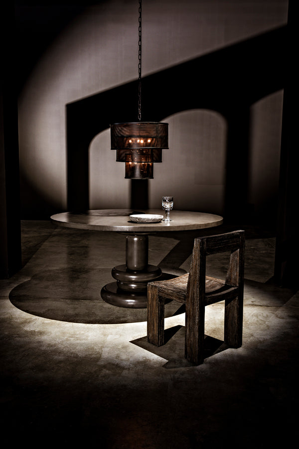Arena Multi Tier Metal Mesh Pendant Light Industrial Chandelier for Dining and Foyer Spaces