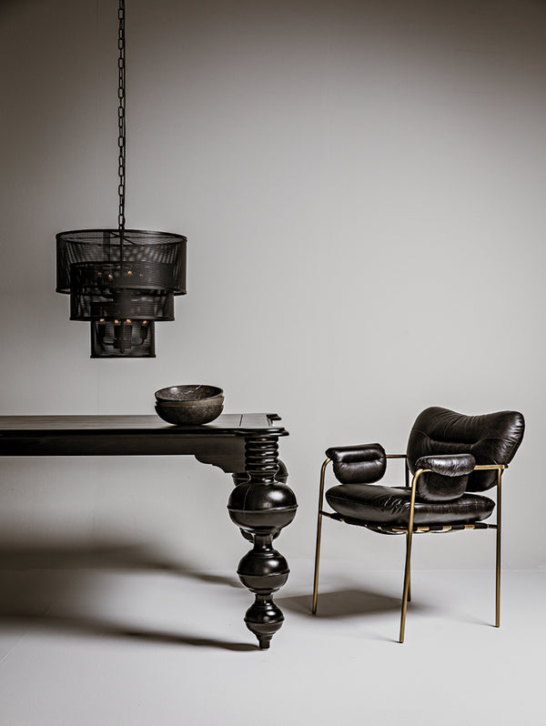 Arena Multi Tier Metal Mesh Pendant Light Industrial Chandelier for Dining and Foyer Spaces