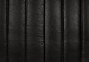 Khann Tuxedo Leather Sofa with Walnut Sled Legs for Modern Living Rooms