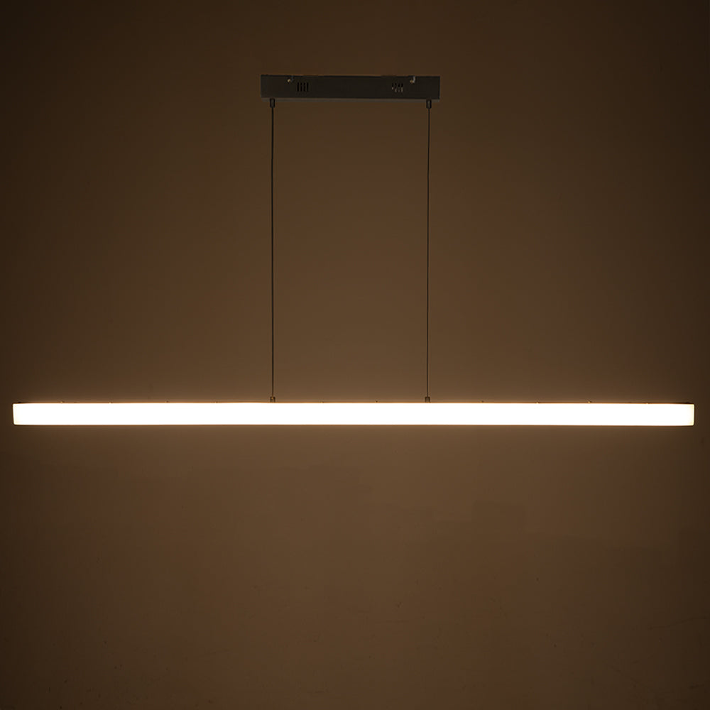 Astoria Brass Finish Linear Chandelier with Stone Shades for Dining and Kitchen Spaces
