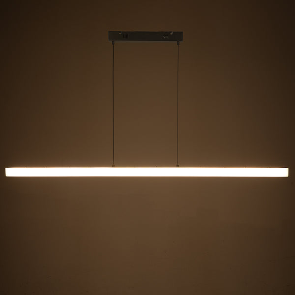 Astoria Brass Finish Linear Chandelier with Stone Shades for Dining and Kitchen Spaces