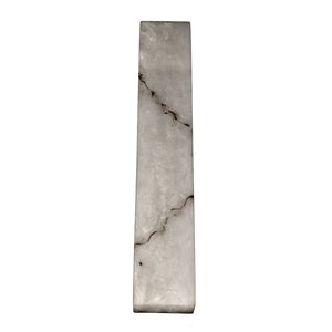 Stein Minimalist Wall Sconce Faux Stone Body Silver Accent Warm Ambient Hallway Light