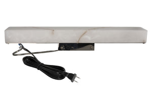 Stein Minimalist Wall Sconce Faux Stone Body Silver Accent Warm Ambient Hallway Light