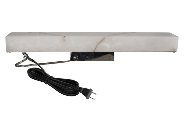 Stein Minimalist Wall Sconce Faux Stone Body Silver Accent Warm Ambient Hallway Light