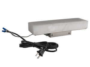 Stein Minimalist Wall Sconce Faux Stone Body Silver Accent Warm Ambient Hallway Light