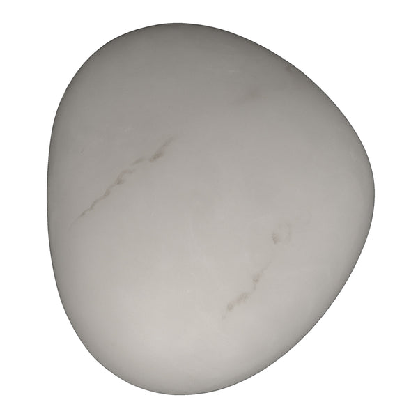 Stein Minimalist Wall Sconce Faux Stone Body Silver Accent Warm Ambient Hallway Light