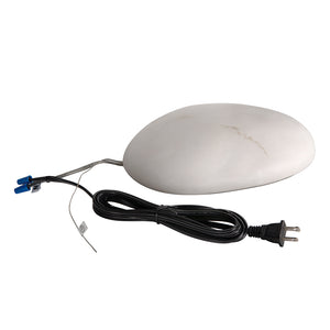 Stein Minimalist Wall Sconce Faux Stone Body Silver Accent Warm Ambient Hallway Light